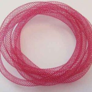 OUTLET Fishnet tubes, nylon, 4mm x 1 meter, wijnrood