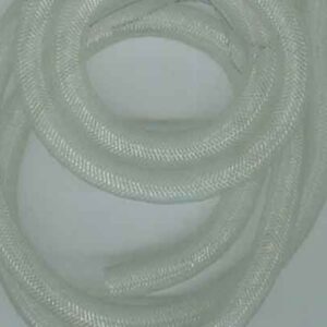 OUTLET Fishnet tubes, nylon, 8mm x 1 meter, wit