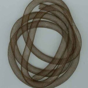 OUTLET Fishnet tubes, nylon, 8mm x 1 meter, bruin