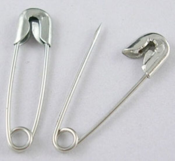 OUTLET Mini veiligheidsspelden 20mm, 144 stuks, zilver