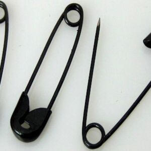 OUTLET Mini veiligheidsspelden 20mm, 144 stuks, zwart