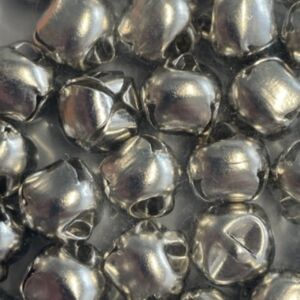 OUTLET Nikkelen belletjes met oogje 6mm, 144 stuks