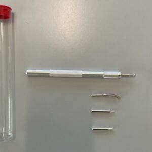 Luxe aluminium embossingpen /rilpen met vier verwisselbare tips