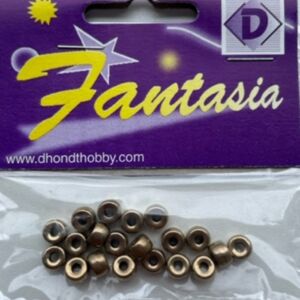 OUTLET Cylindrische glaskralen opaak, 6mm, 20 stuks, goudbruin