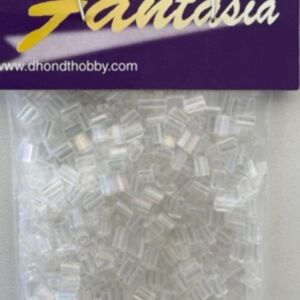 OUTLET Glazen staafkralen, 3.5 x 5 mm, 50 gram, kristal AB