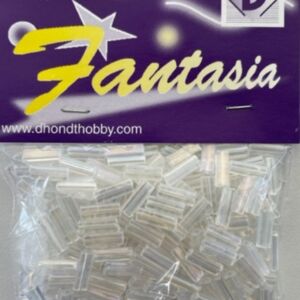 OUTLET Glazen staafkralen, 3.5 x 10 mm, 50 gram, kristal AB