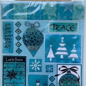 OUTLET Stickervel kerst, let it snow, 23 x 18 cm,