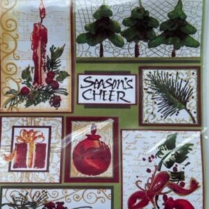OUTLET Stickervel kerst, season's cheer, 23 x 18 cm,