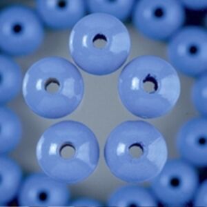 OUTLET Houten kralen, rond, 12 mm, 32 stuks, lichtblauw