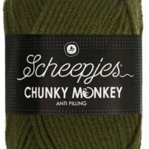 Chunky Monkey acrylwol 100 gram 1027 olijfgroen