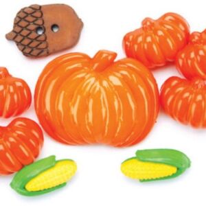 OUTLET Kunststof aannaaibare sierknopen, herfst, 9 stuks