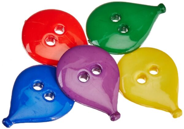 OUTLET Kunststof aannaaibare sierknopen, Ballonnen, 10 stuks