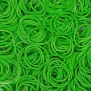 OUTLET Rainbow bands/loombandjes, 600 stuks, groen
