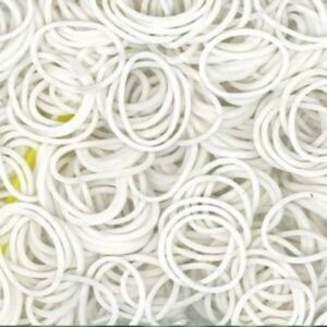 OUTLET Rainbow bands/loombandjes, 600 stuks, wit