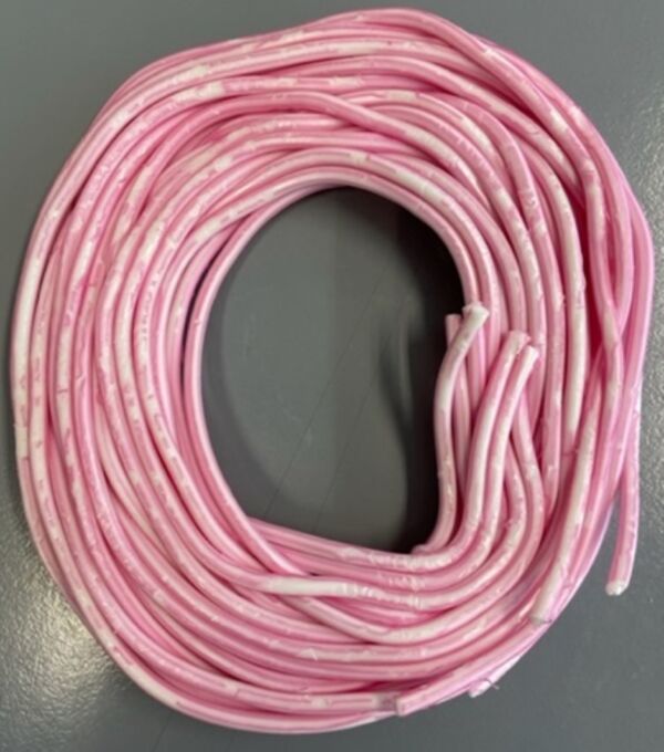 OUTLET Wassnoer zelfklevend, 5 stuks a 2 meter, roze / wit