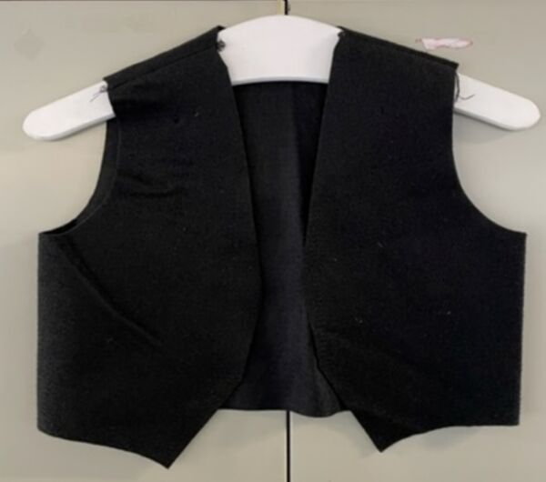 OUTLET Polyester vilten kindervestje, zwart