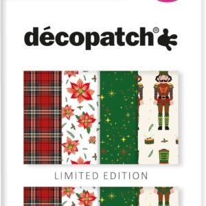 Decopatchpapier 30 x 40 cm, 4 vel, kerst - de notenkraker