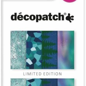 Decopatchpapier 30 x 40 cm, 4 vel, kerst noorderlicht