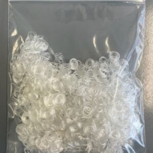 OUTLET krulhaar, glanzend wit, 10 gram