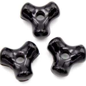 OUTLET Tri kralen 10 mm, 500 stuks, zwart