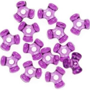OUTLET Tri kralen 10 mm, 500 stuks, lila transparant