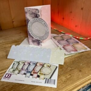 OUTLET Luxe wenskaartenset, bedrukt met labels, 240gr, 6 st. ass.