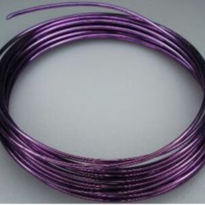 OUTLET Alu draad / aluminiumdraad, 0.7 mm, 25 meter violet