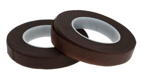 OUTLET Bloemistenband/bloemistentape/floral tape 13mm x 27 meter, bruin, pak a 2 rol