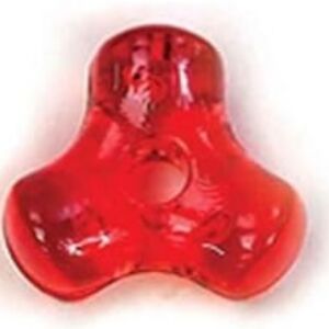 OUTLET Tri kralen 10 mm, 500 stuks, rood transparant