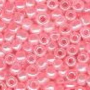 OUTLET Glazen kraaltjes/borduurkraaltjes/rocailles ceylon, 2 mm (11/0), 6 gram , roze
