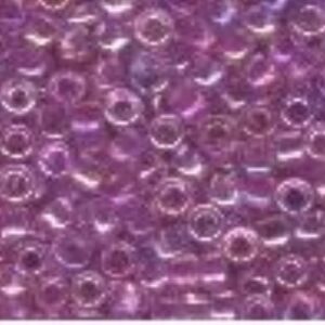 OUTLET Glazen kraaltjes/borduurkraaltjes/rocailles rainbow, 2 mm (11/0), 6 gram , lila