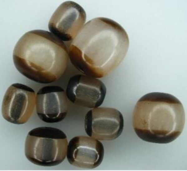 OUTLET Summerbeads kunststof kralen, grijs, 10 stuks