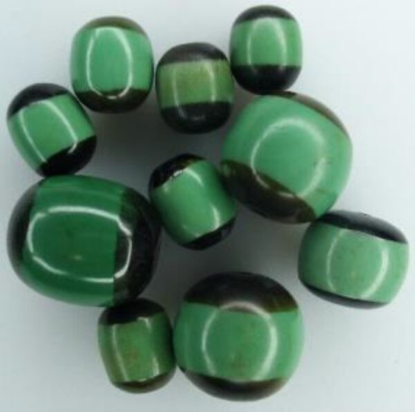 OUTLET Summerbeads kunststof kralen, groen, 10 stuks
