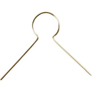 OUTLET Metalen kerstbal ophangers, L22m, goudkleurig, 100 stuks