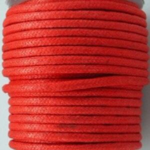 OUTLET Katoenen waskoord / waxkoord, 2mm, 10 meter, rood
