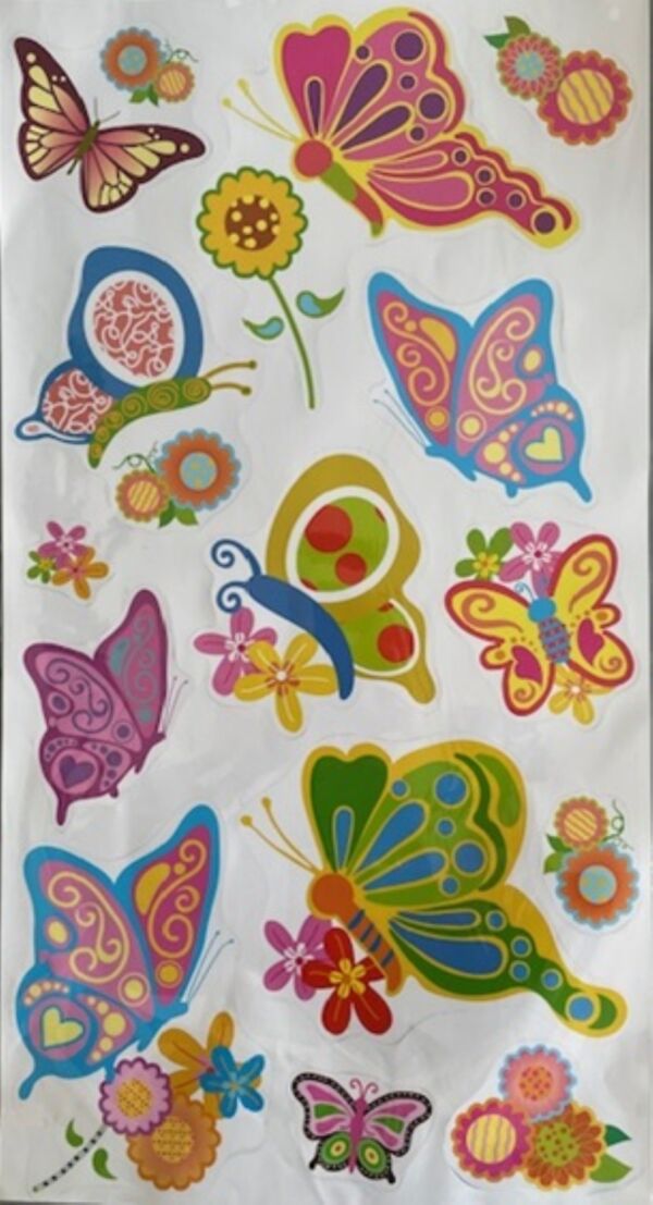 OUTLET Muurstickers / raamstickers, vlinders, 34 x 63.5 cm