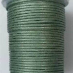 OUTLET Katoenen waskoord / waxkoord, 1mm, 20 meter, salie