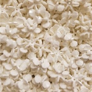 OUTLET Kunststof kralen sunburst, 18 mm, 100 stuks, wit