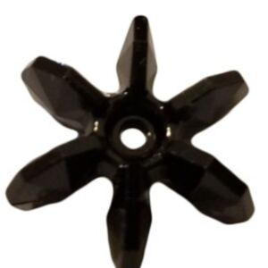 OUTLET Kunststof kralen sunburst, 18 mm, 100 stuks, zwart