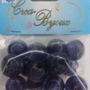 OUTLET Ronde glaskralen 15mm, 14 stuks, paars