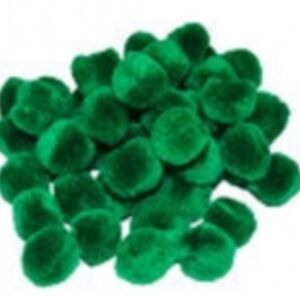 OUTLET Pompoentjes/pompons/pompoms, 25 mm, 40 st, groen