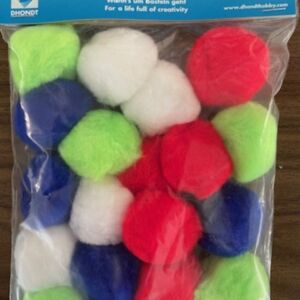 OUTLET Pompoentjes/pompons/pompoms, 40 mm, 20 st, assortiment