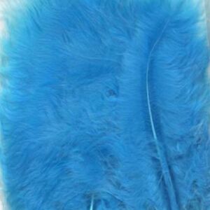 OUTLET Marabou donsveren 10-12 cm, 15 stuks, turquoise