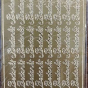 OUTLET Stickervel Bedankt GOUD