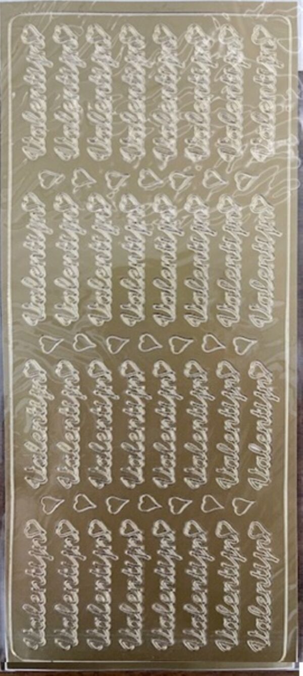 OUTLET Stickervel Valentijn GOUD