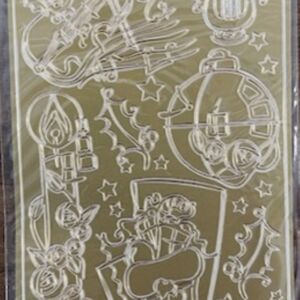 OUTLET Stickervel Kerst GOUD