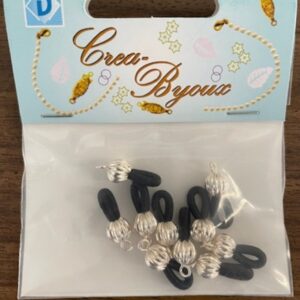 OUTLET Brillenkoord eindjes, 10 stuks, zilver