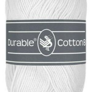 Durable cotton 8, katoenen breigaren/haakgaren, 50 gram, 310 wit