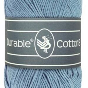 Durable cotton 8, katoenen breigaren/haakgaren, 50 gram, 289 Blue Grey