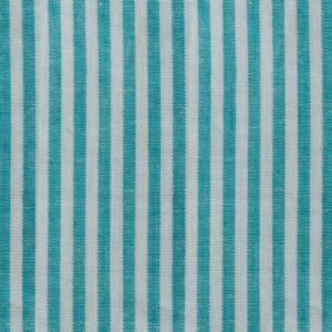 Bedrukte katoenen stof, 45 x 50 cm, turquoise gestreept